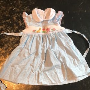 Petit Bebe smocked animal dress